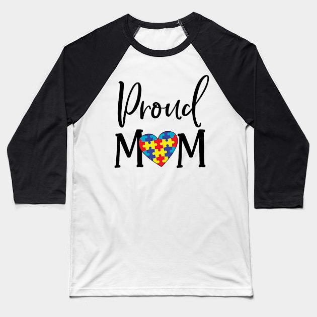 Proud mom Baseball T-Shirt by BunnyCreative